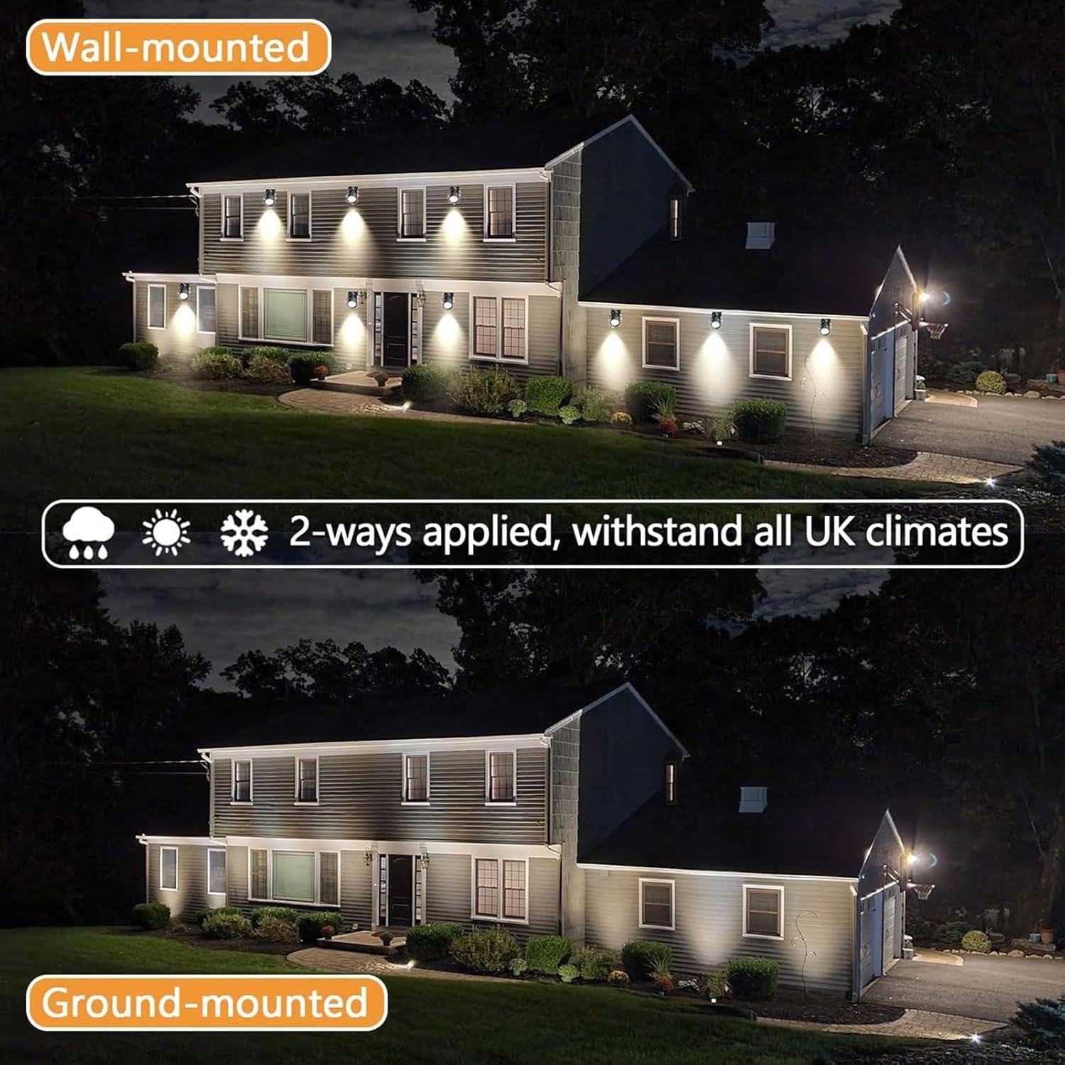 Detalle de ECOWHO Garden spot lights 20m mains