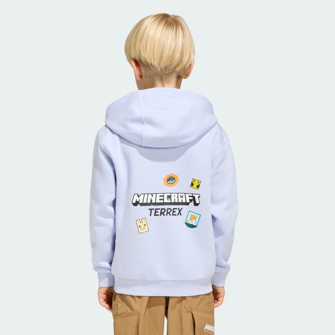 Detalle de Sudadera con capucha adidas Minecraft Terrex: comodidad y estilo urbano para fans del juego
