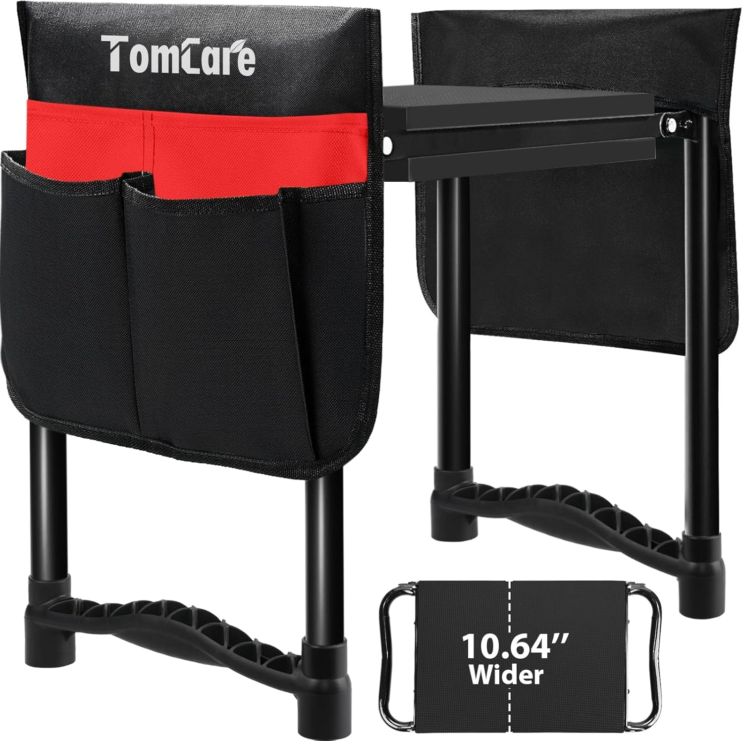 Detalle 2 de TomCare Garden Kneeler and Seat: Wider 10.64” Pad, 400 lb Capacity, Foldable with Dual Tool Pouches