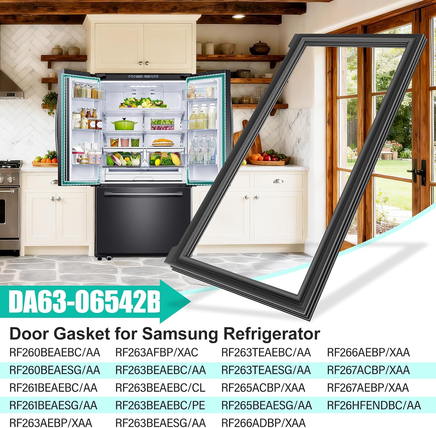 Detalle 2 de Samsung-Compatible Refrigerator Door Gasket DA63-06542B