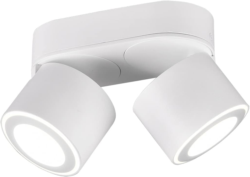 Detalle de Trio Leuchten Taurus 652910231 – lampa sufitowa LED 2-punktowa, metal, biały mat