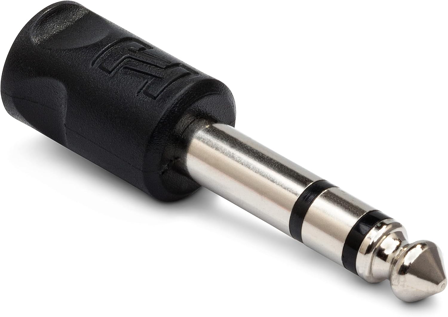 Detalle de Hosa GPM-103 hörlursadapter, 3,5 mm TRS till 1/4-tums TRS, svart