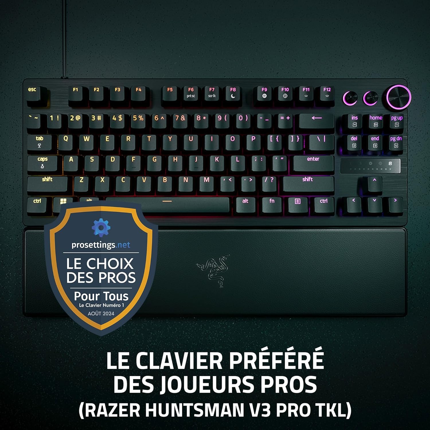 Thumbnail 2 de Razer Huntsman V3 Pro TKL (Switches Analog) — clavier gamer Tenkeyless noir à déclenchement rapide