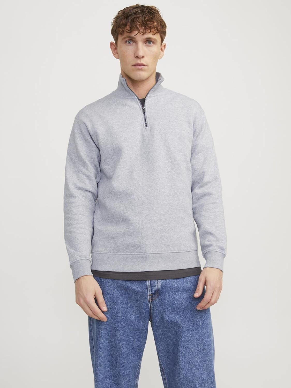 Thumbnail 1 de JACK & JONES demi-zip homme à col montant, maille à manches longues