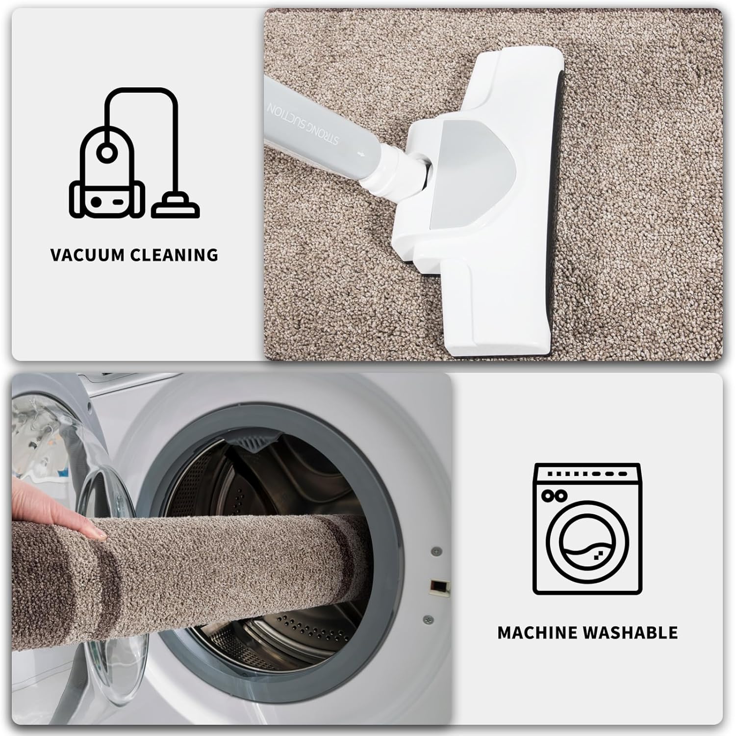 Thumbnail 6 de PURRUGS Dirt Trapping Door Mat 32" x 48" – Non-Slip, Machine Washable, Beige & Grayish Brown