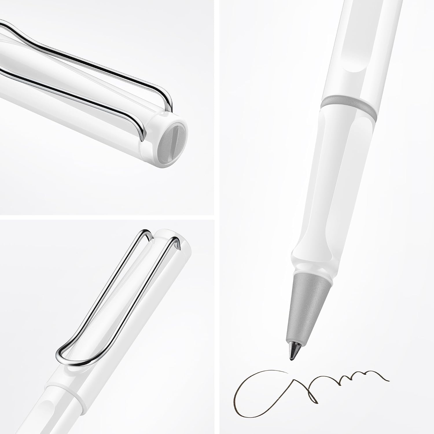 Thumbnail 1 de LAMY safari ホワイト ローラーボールペン 人間工学グリップ・ASA樹脂製、青インクM 63付属