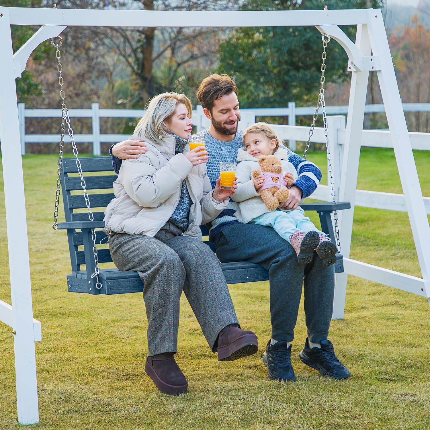 Thumbnail 6 de KINGYES Outdoor Porch Swing, 660-Pound Capacity