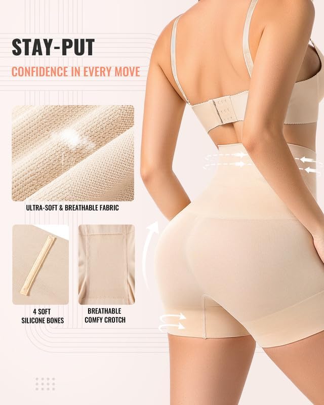 Thumbnail 2 de ForeverShaper Seamless Tummy Control Shapewear Shorts with High Waist Support