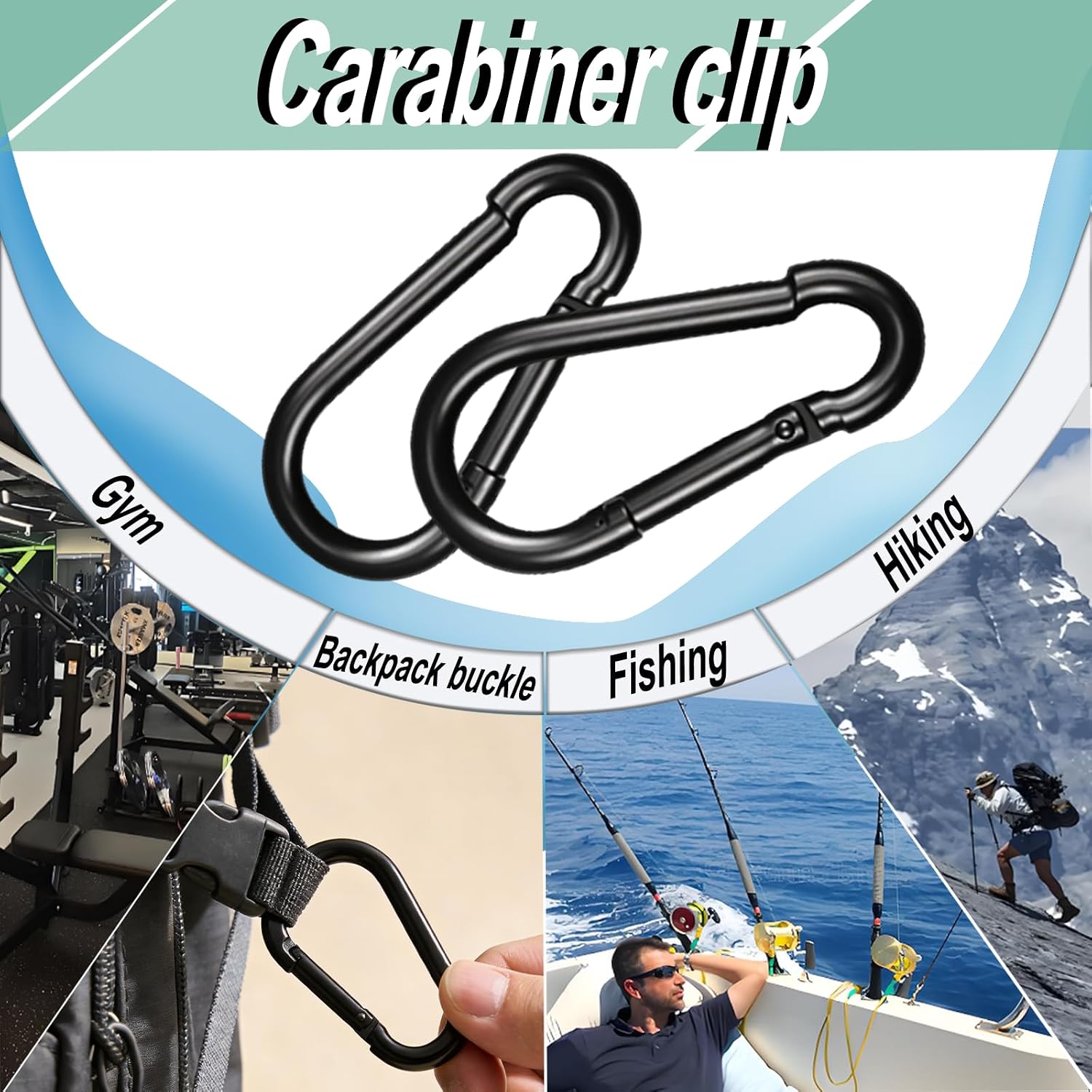 Thumbnail 6 de High-PQ Black carabiner M8 80mm