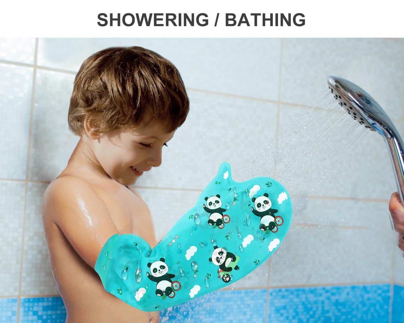 Thumbnail 6 de EuyiHlybt Arm cast cover kids, waterdichte gipsbeschermer met pandamotief