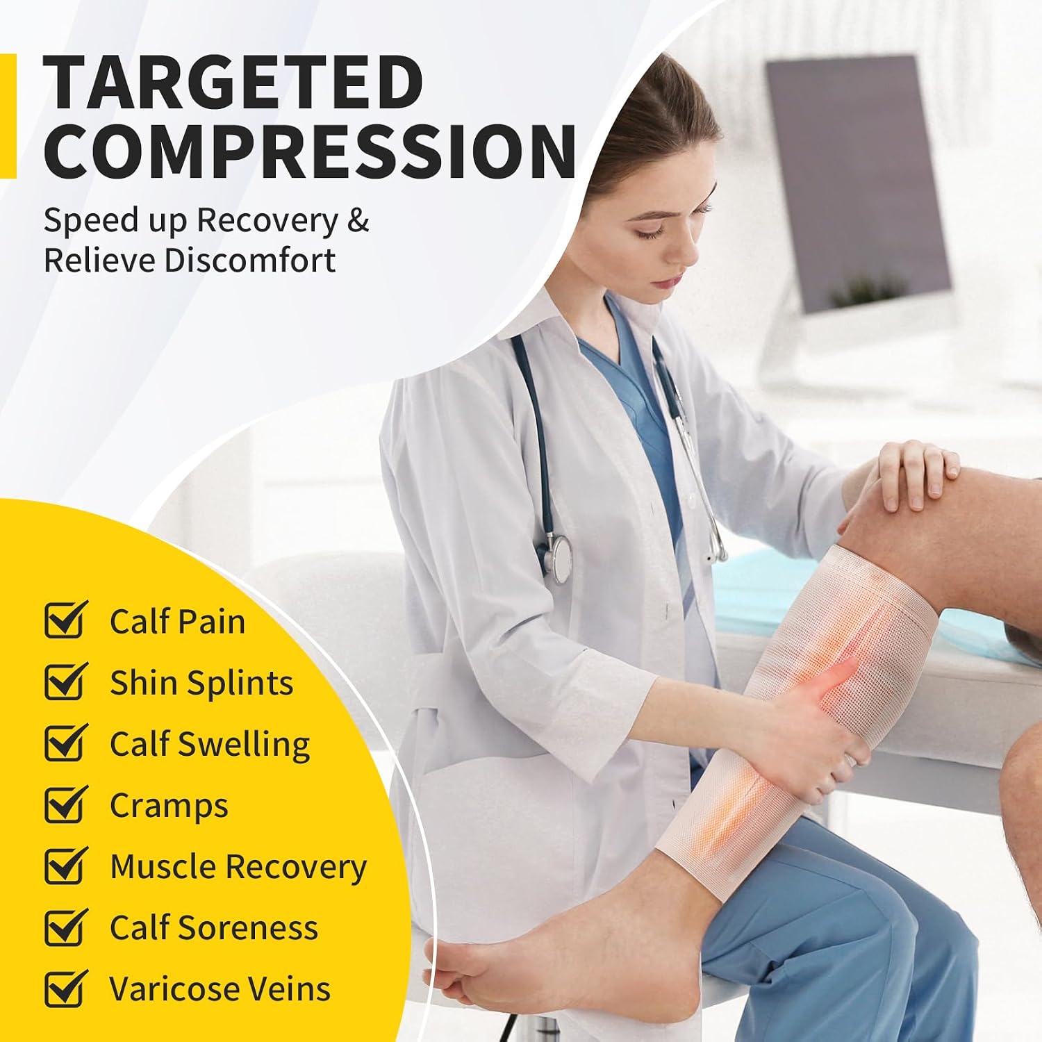 Thumbnail 6 de CAMBIVO Calf Compression Sleeve 2‑pack