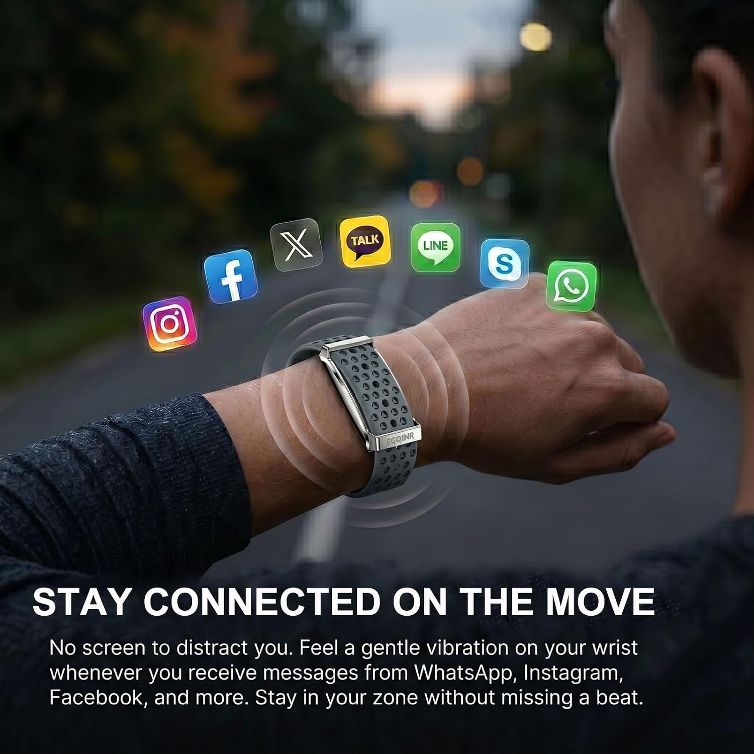 Detalle de EGQINR Fitness Tracker: Ultra-Thin Smart Bracelet with 170+ Sports Modes and 20–30 Day Battery life
