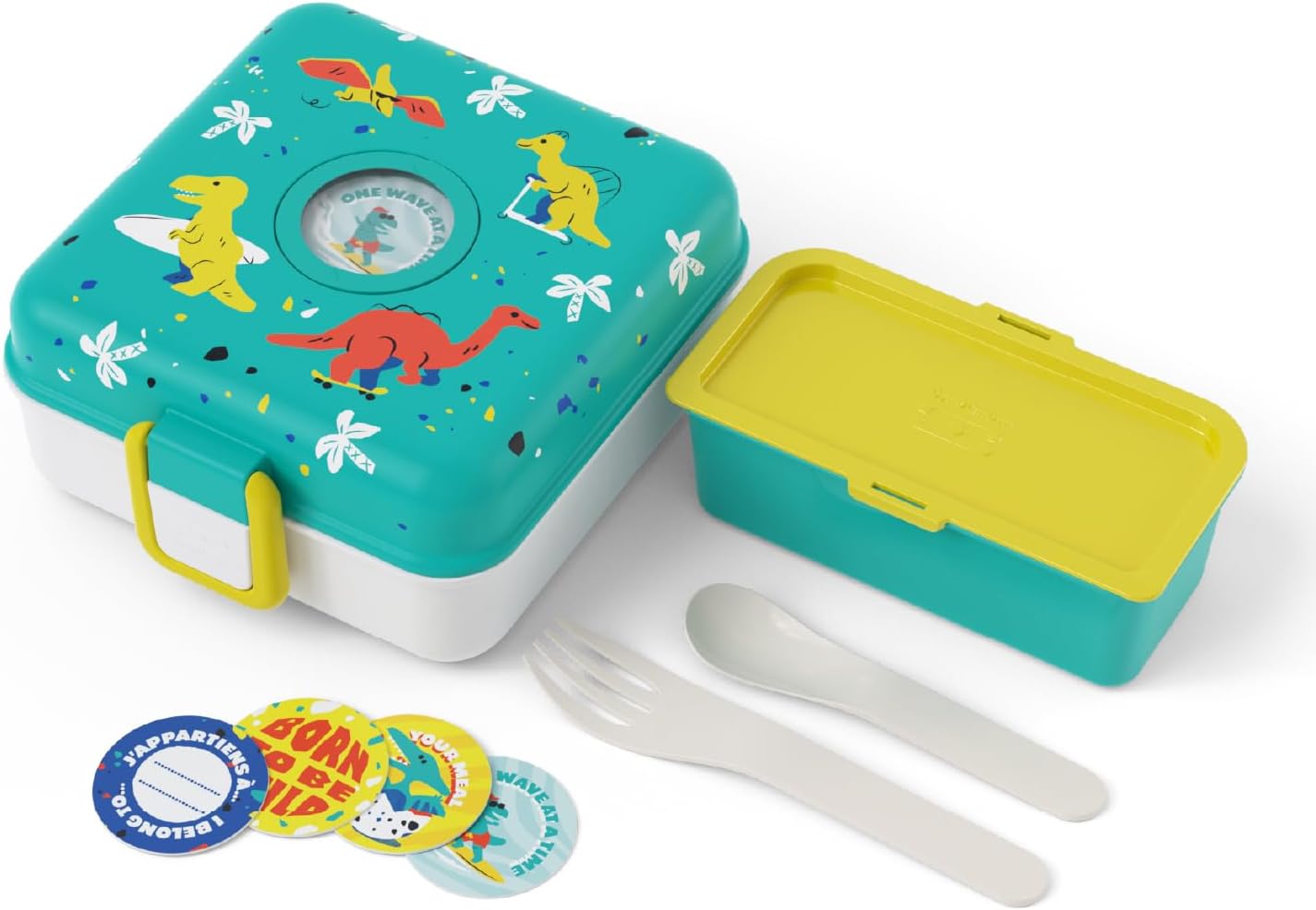 Thumbnail 5 de Monbento Snacky Blu Wolf: Porta Sandwich Bambini con Posate incluse, senza BPA