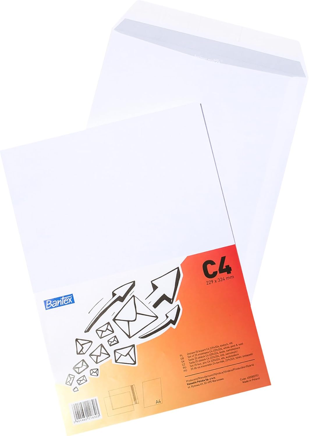 Lot de 25 enveloppes C4 Bantex 32,4 x 22,9 cm