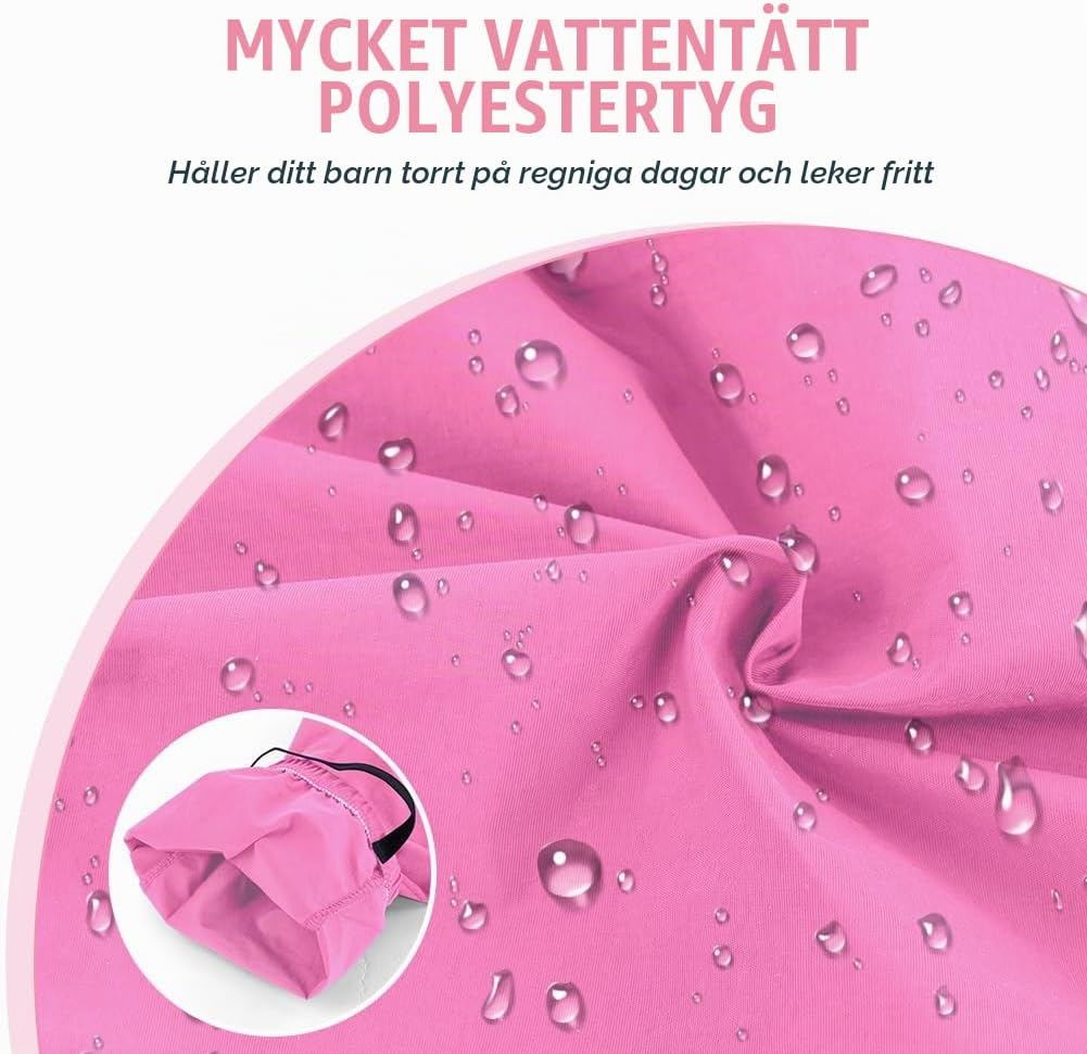 Detalle 2 de BSBUY lätta regnbyxor för barn med reflexränder, vattentäta och vindtäta