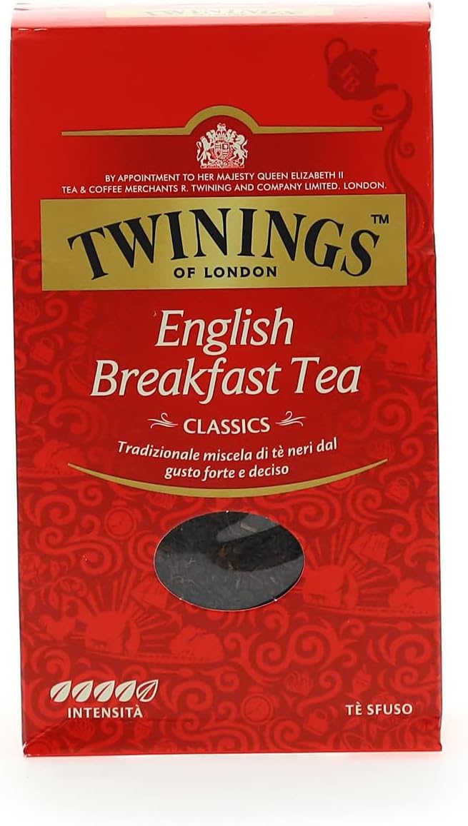 Detalle de Twinings English Breakfast Tea Sfuso – 8 confezioni da 100 g (800 g) | miscela classica e decisa