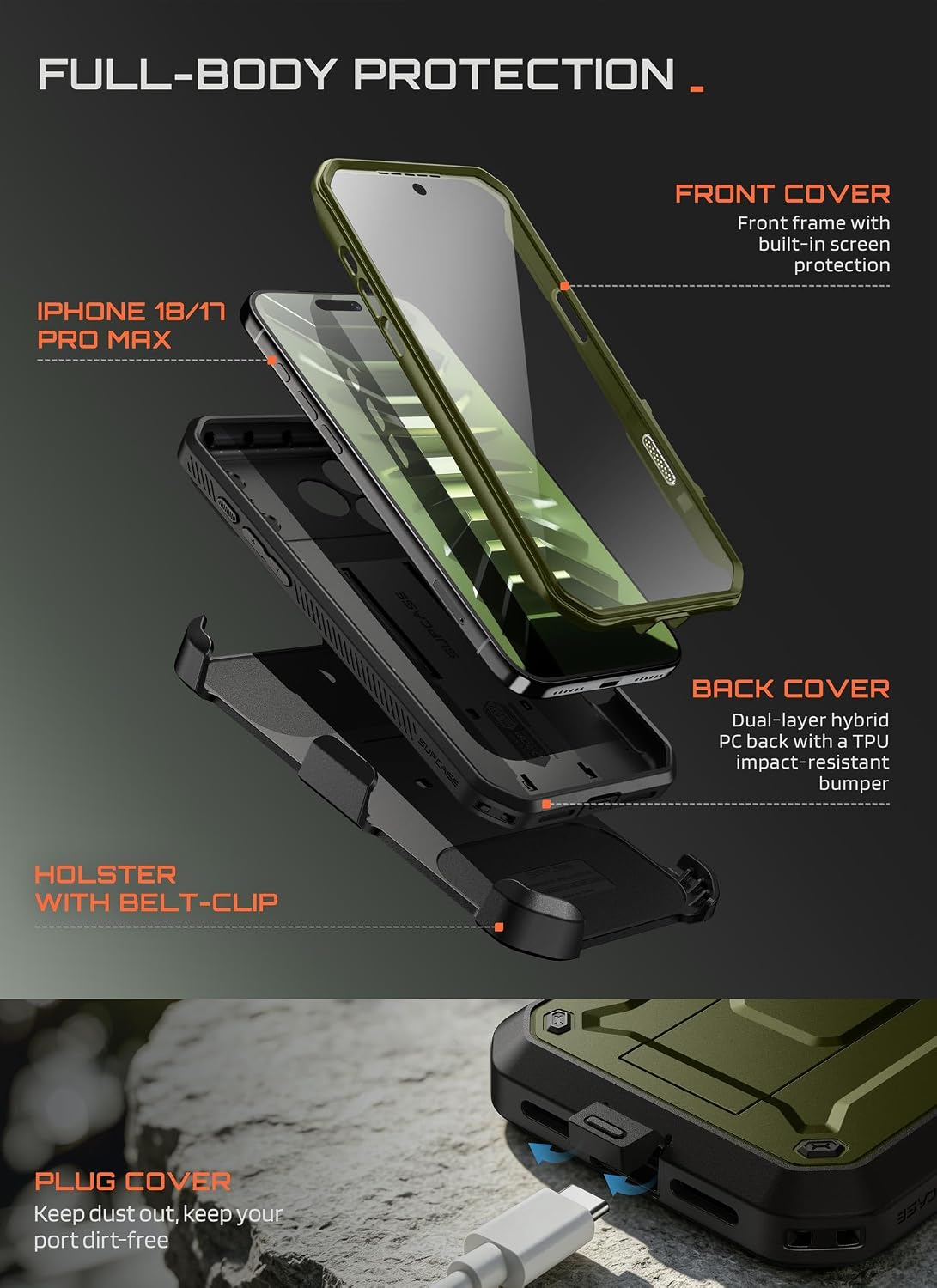 Detalle 2 de SUPCASE Phone Case for iPhone 18 Pro Max