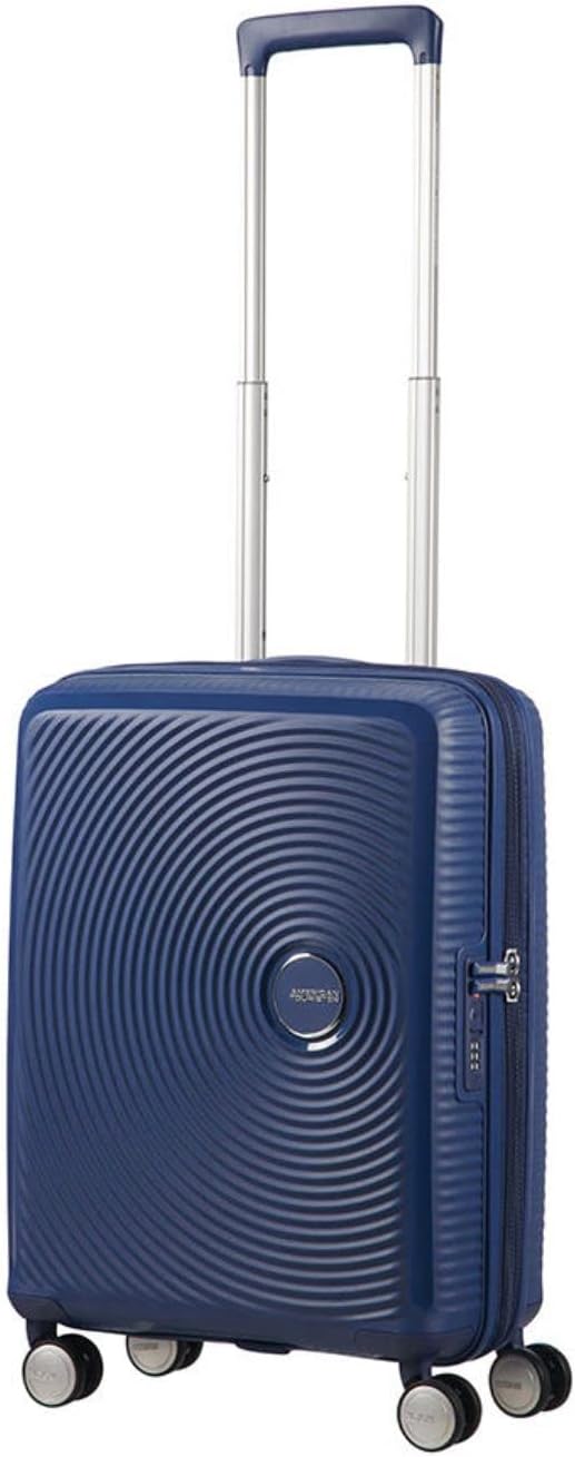 Detalle de American Tourister Soundbox Trolley S espandibile da cabina 55 cm, Blu (Midnight Navy)