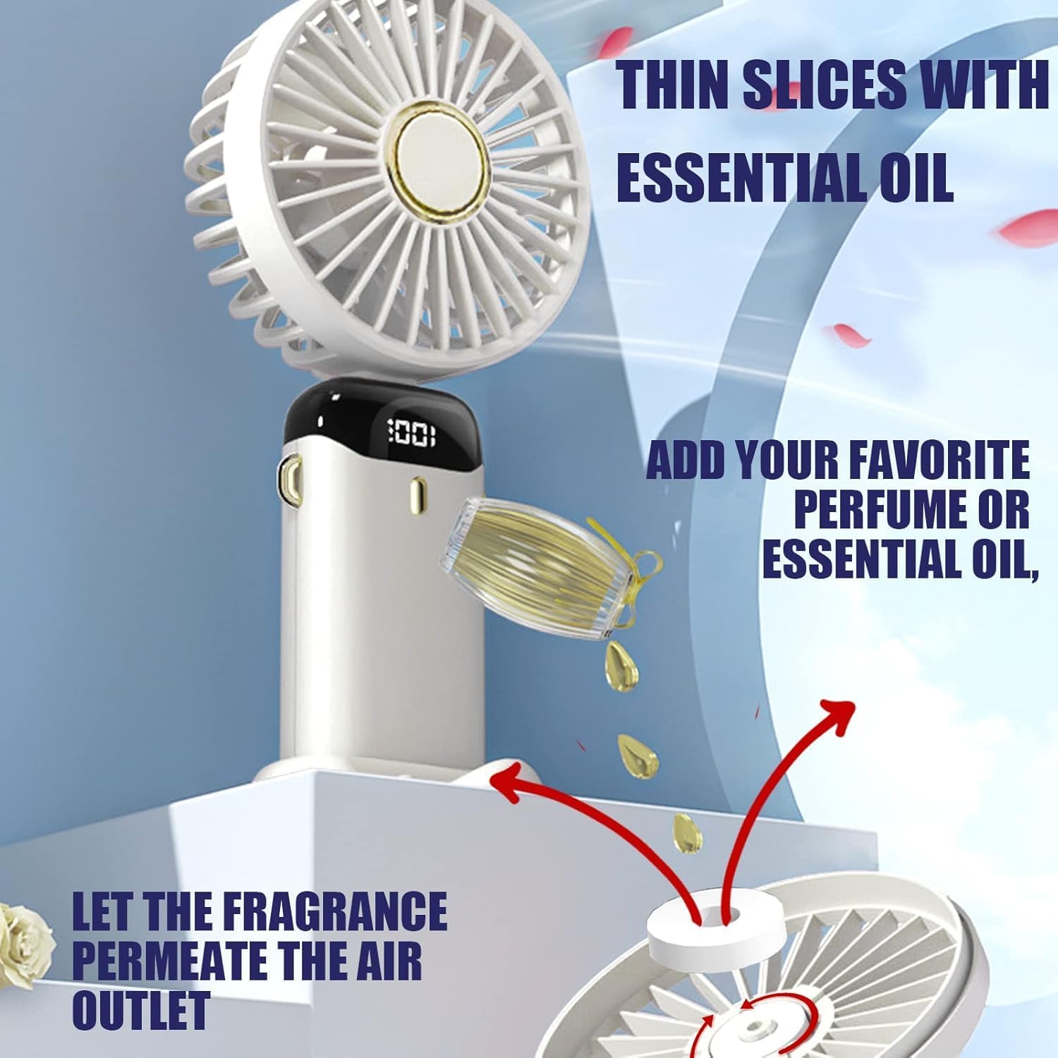 Detalle 2 de Jsdoin Handventilator Tragbarer Mini 5000 mAh