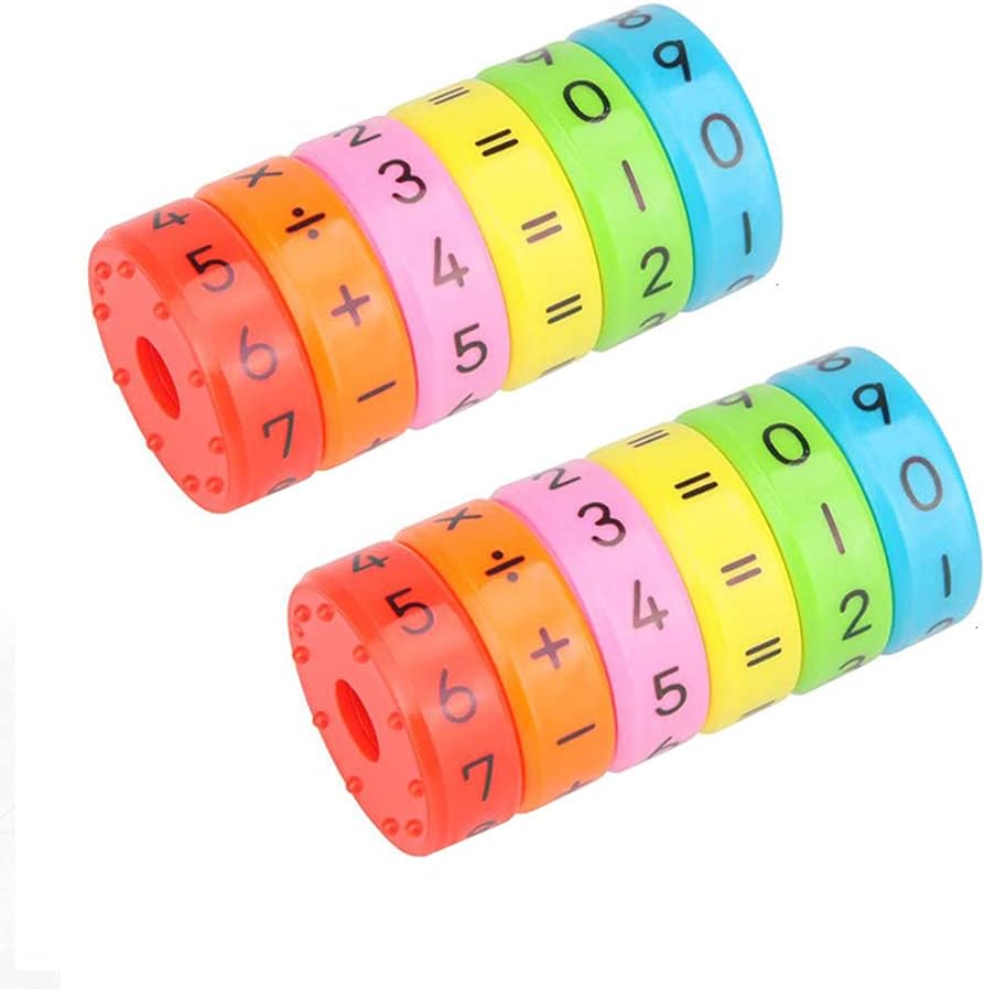 OOCOME Magnetisches Lernspielzeug – Mathe-Spiele für Kinder (6 bunte Zahlenblöcke, 60 mm × 30 mm) – Förderung von Rechenfähigkeiten ab 3 Jahre