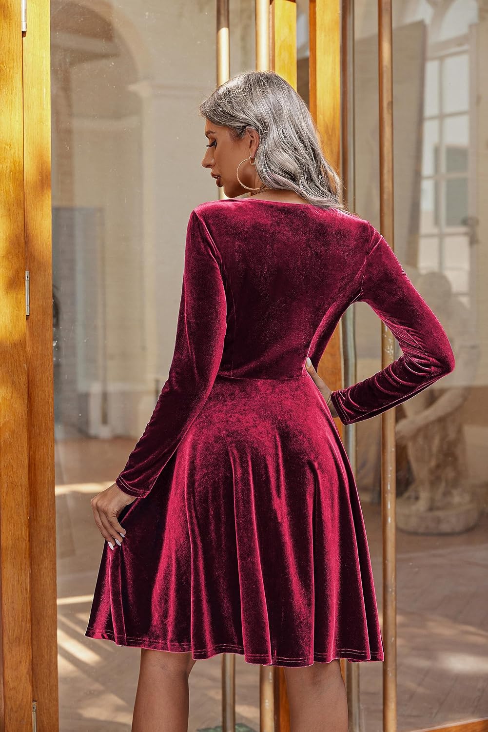 Thumbnail 3 de Zeagoo robe de soirée en velours