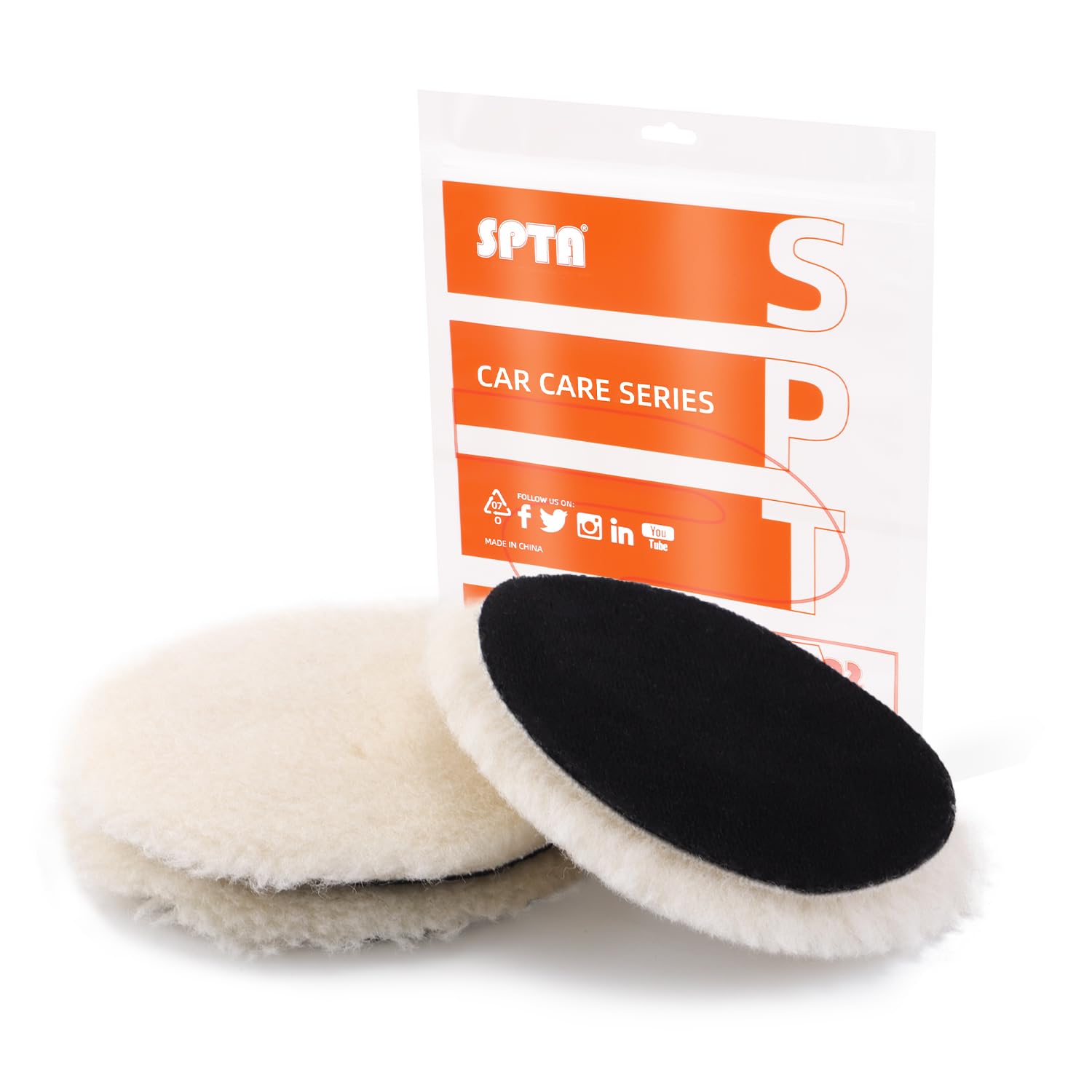 Detalle de SPTA WP3MS5-3 ullpolertrissor, 3-pack, 125 mm för skärande polering