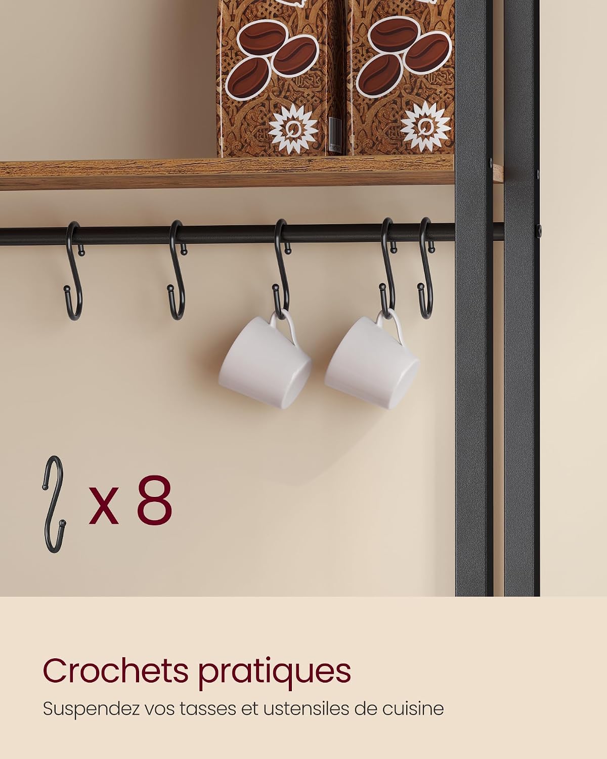 Thumbnail 5 de VASAGLE KKS059KD02 étagère cuisine 90 cm