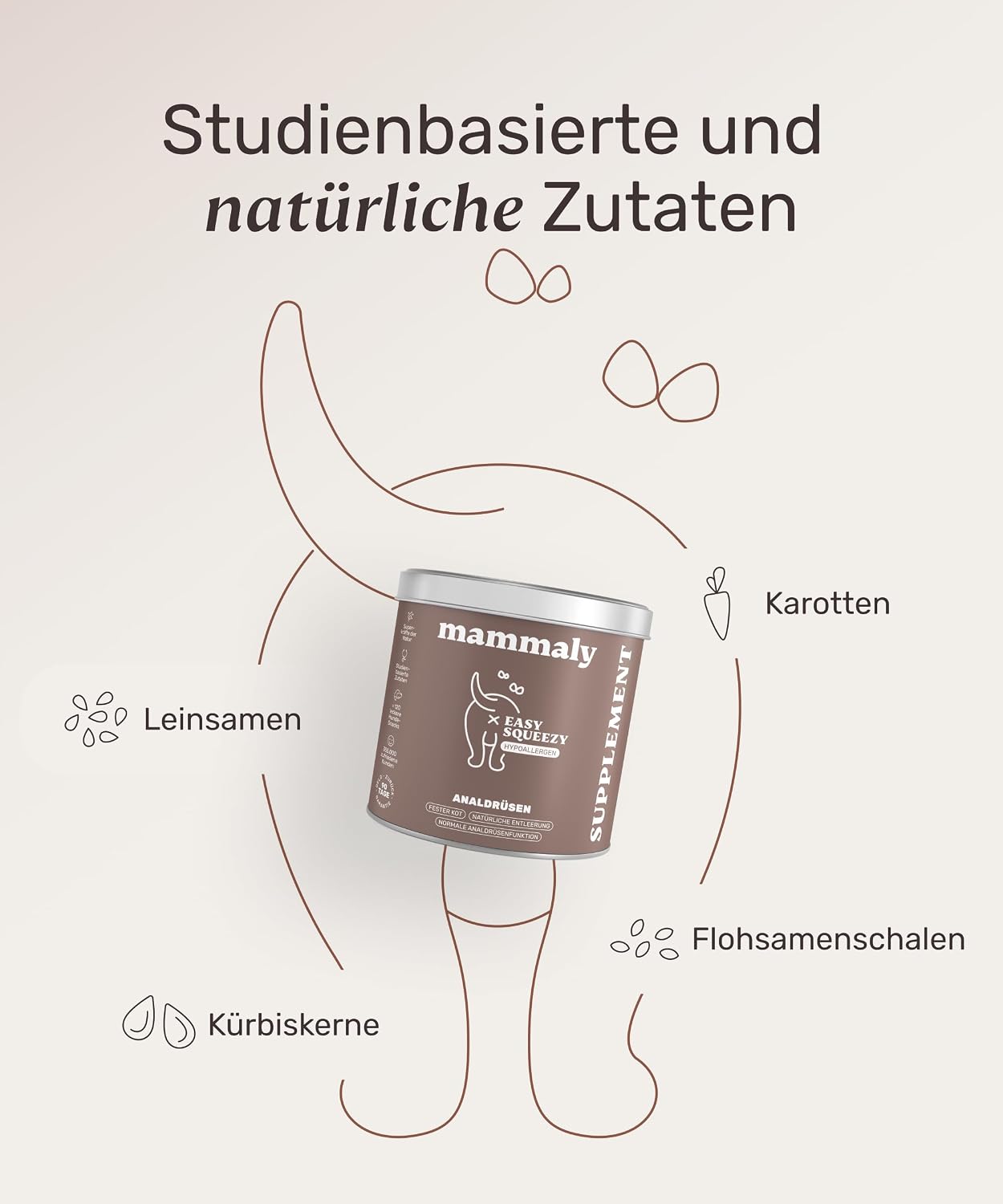 Detalle de mammaly Analdrüsen 9in1 Leckerli 120 Snacks