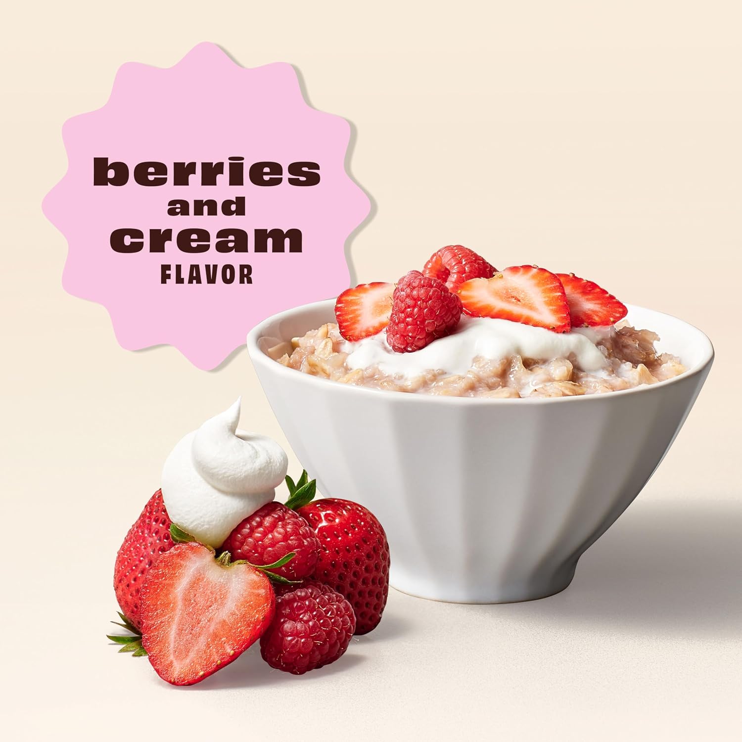 Detalle de Premier Protein 49120 Berries & Creme Protein Oatmeal, 13g Protein, 6-Pack
