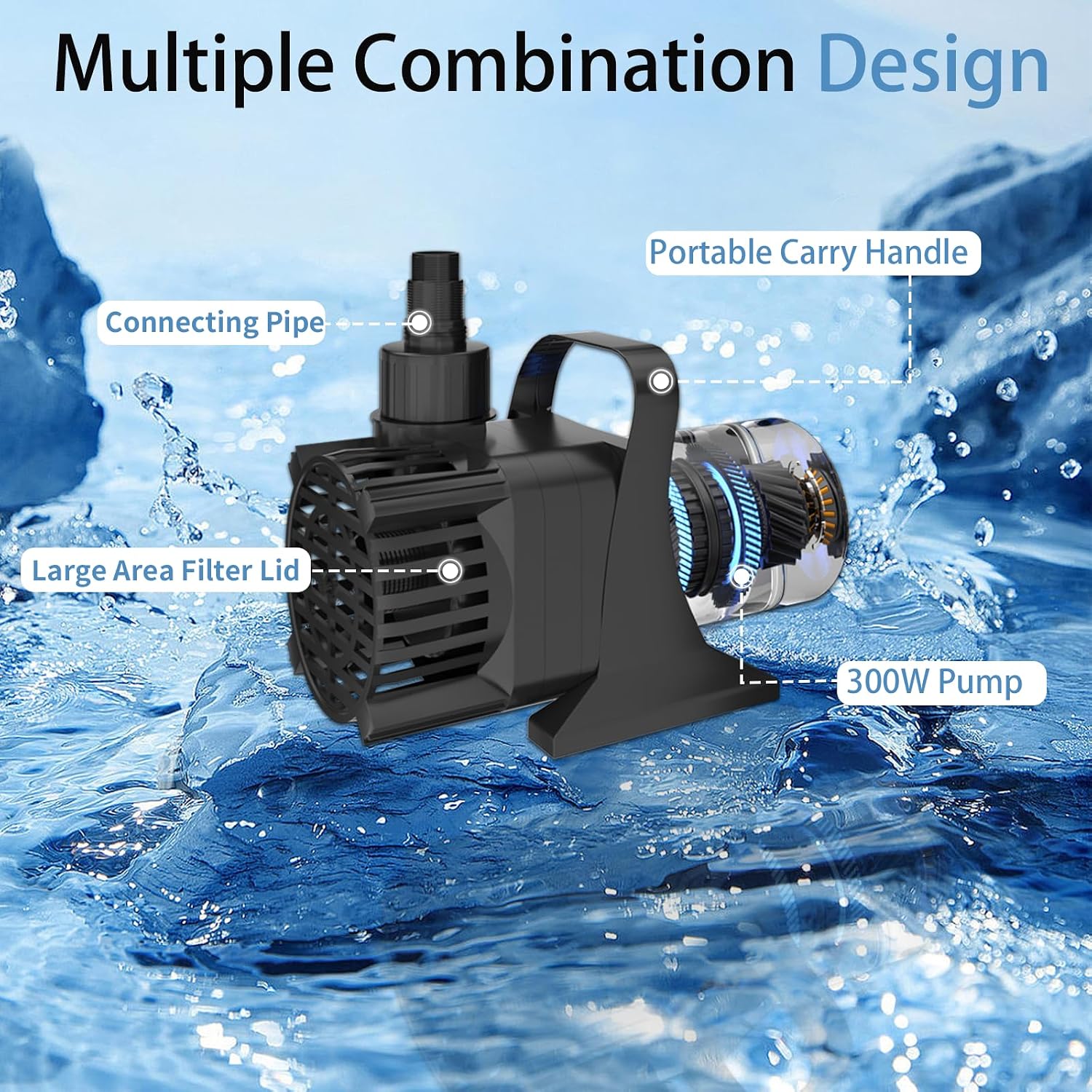 Detalle de Hocanflo 300W pond pump, 11000L/H