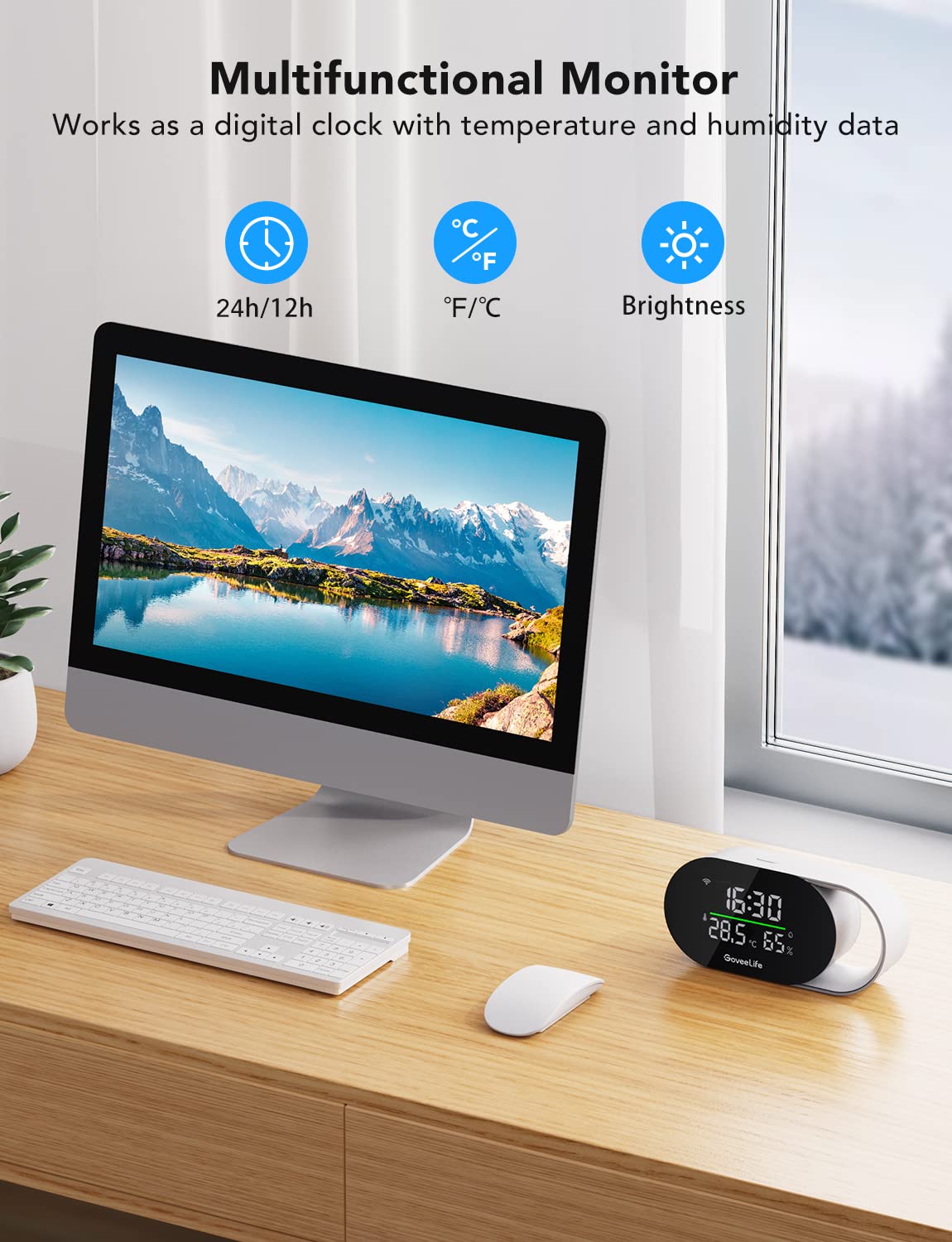 Detalle 1 de GoveeLife H5106 Smart Air Quality Monitor with PM2.5, Temperature & Humidity