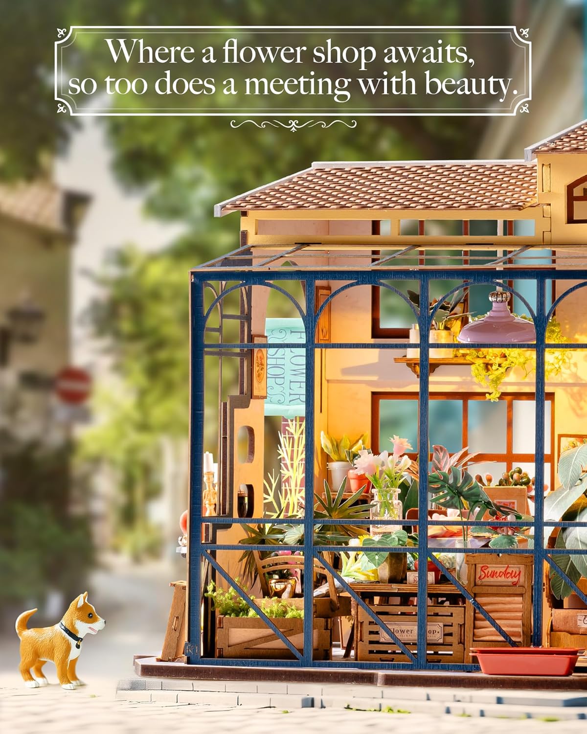 Thumbnail 3 de Rolife Miniature Maison de Poupée La Boutique de Fleurs d’Emily : kit DIY en bois avec éclairage LED