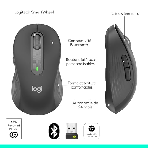 Thumbnail 7 de Logitech Signature M650 L – Souris sans fil Grande Taille, mains larges, Bluetooth et multi‑device
