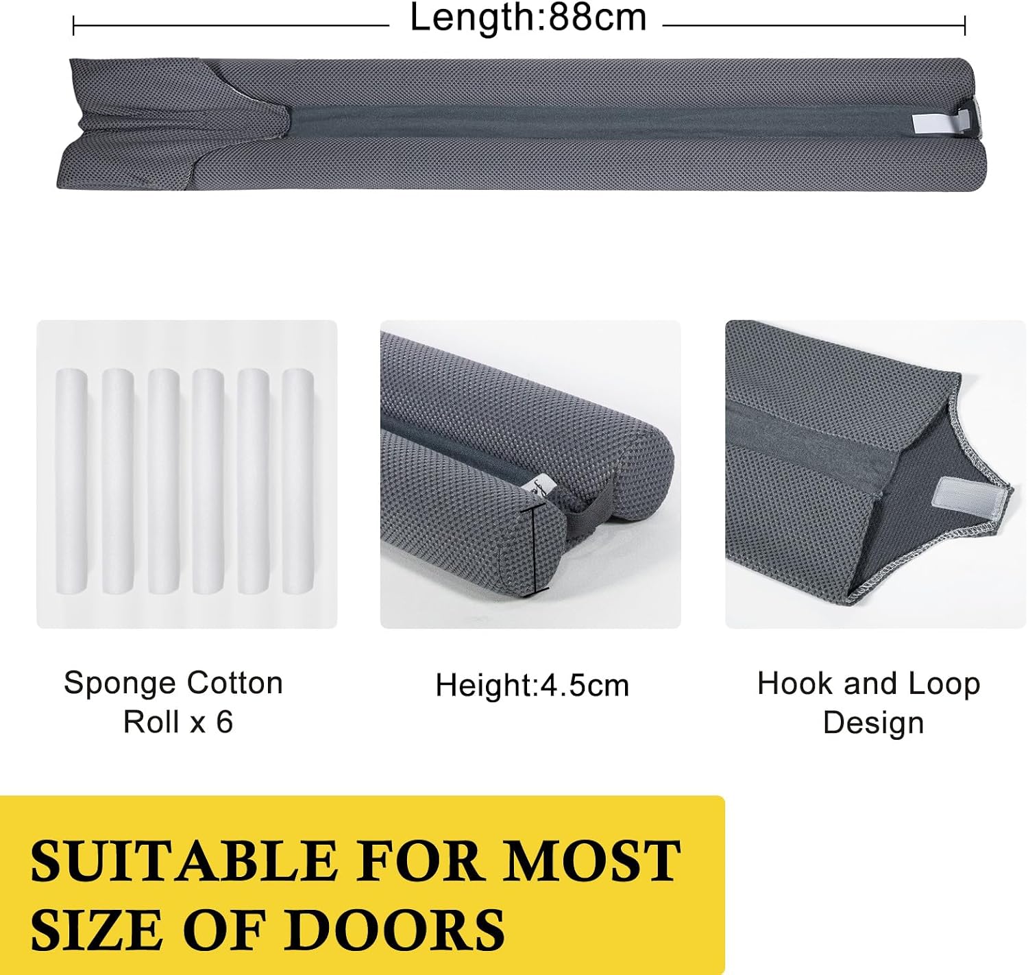 Detalle 2 de fowong 88 cm under door draught excluder ๐