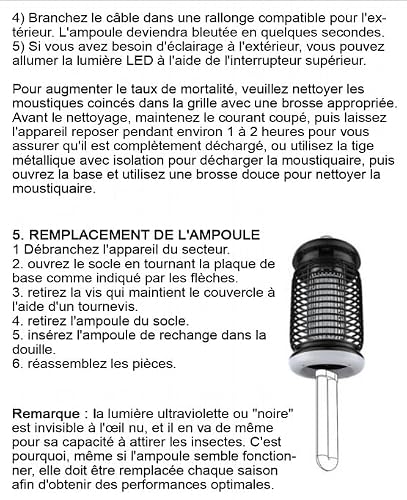 Thumbnail 9 de Seenlast Lampe Anti Moustique LED 15W – 4200V, IPX4, 140 m² (1,5 m), 2 en 1