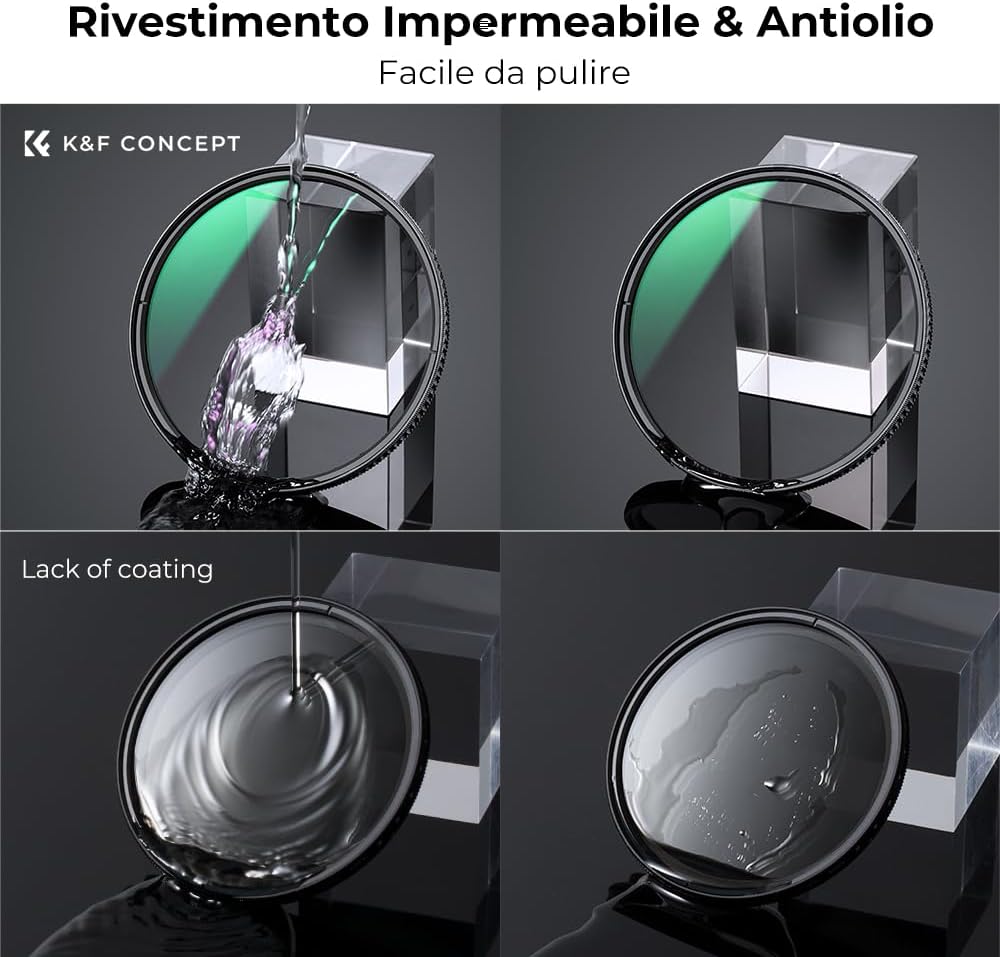 Thumbnail 5 de K&F CONCEPT Nano-Xcel 95mm Filtro Polarizzatore Circolare CPL True Color (28 strati, trattamento nano)