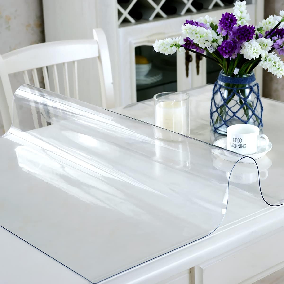 Detalle 2 de Royhom Clear Table Cover Protector 14 x 36 in PVC table mat