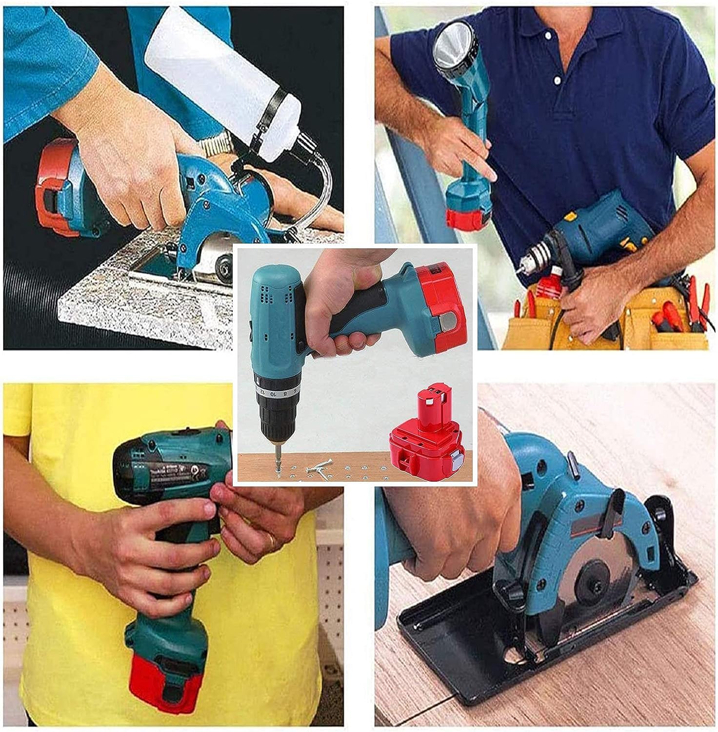 Thumbnail 5 de TOPBATT 2 x 12V 3.6Ah: batteria di ricambio Ni-MH per Makita 12V - compatibilità ampia