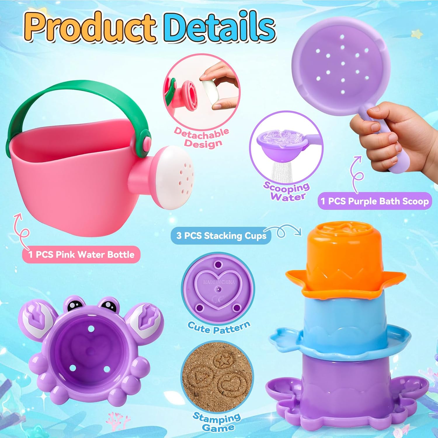 Thumbnail 4 de Fajiabao Jouets de bain 10 pièces