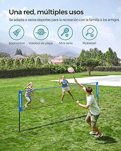 Thumbnail 1 de SONGMICS SYQ400: Red portátil de 4 m para bádminton y voleibol, altura ajustable y transporte incluido