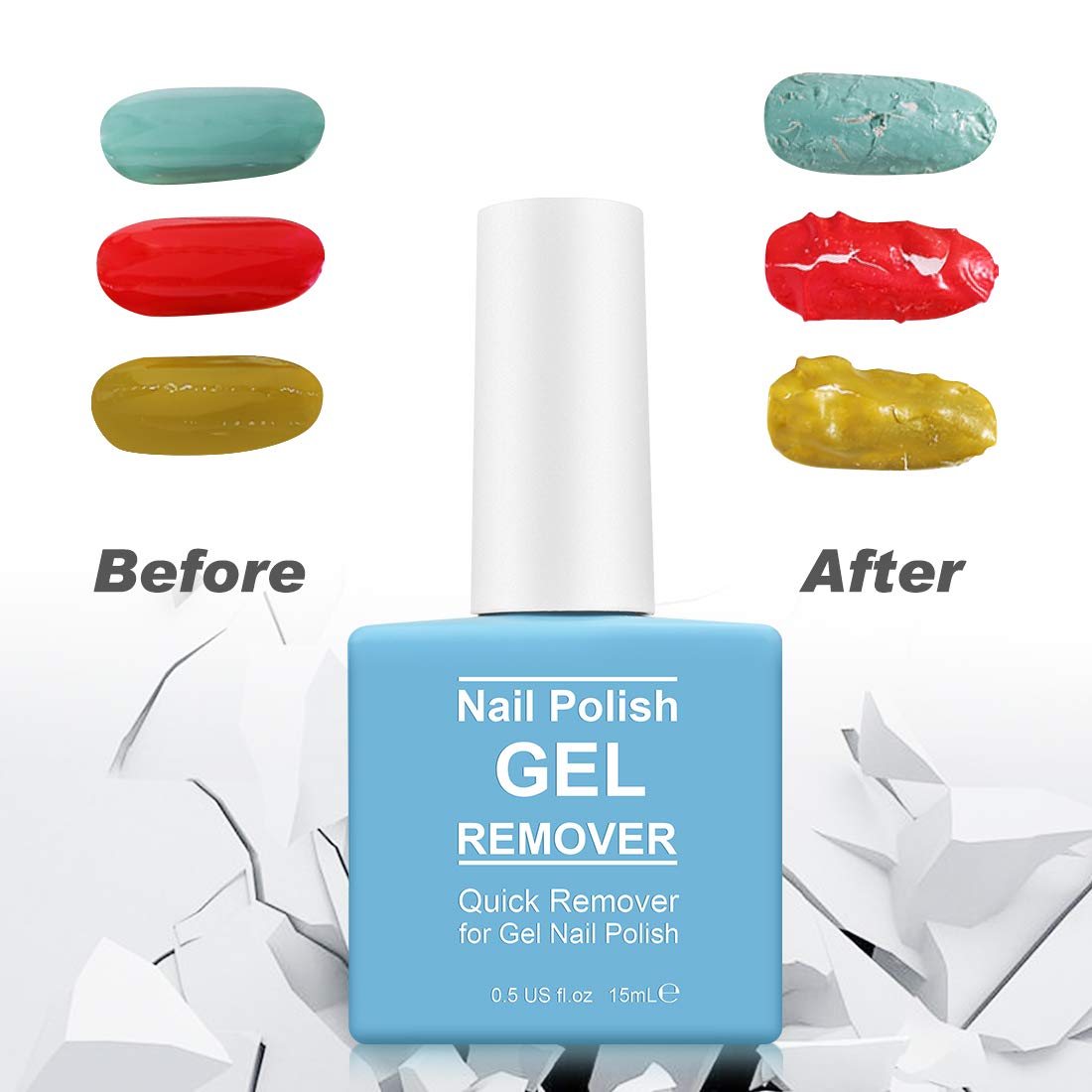 Thumbnail 6 de 2 Pack Gel Nail Polish Remover (Magic Gel Polish Soak-Off) with Cuticle Pusher and Nail Scraper