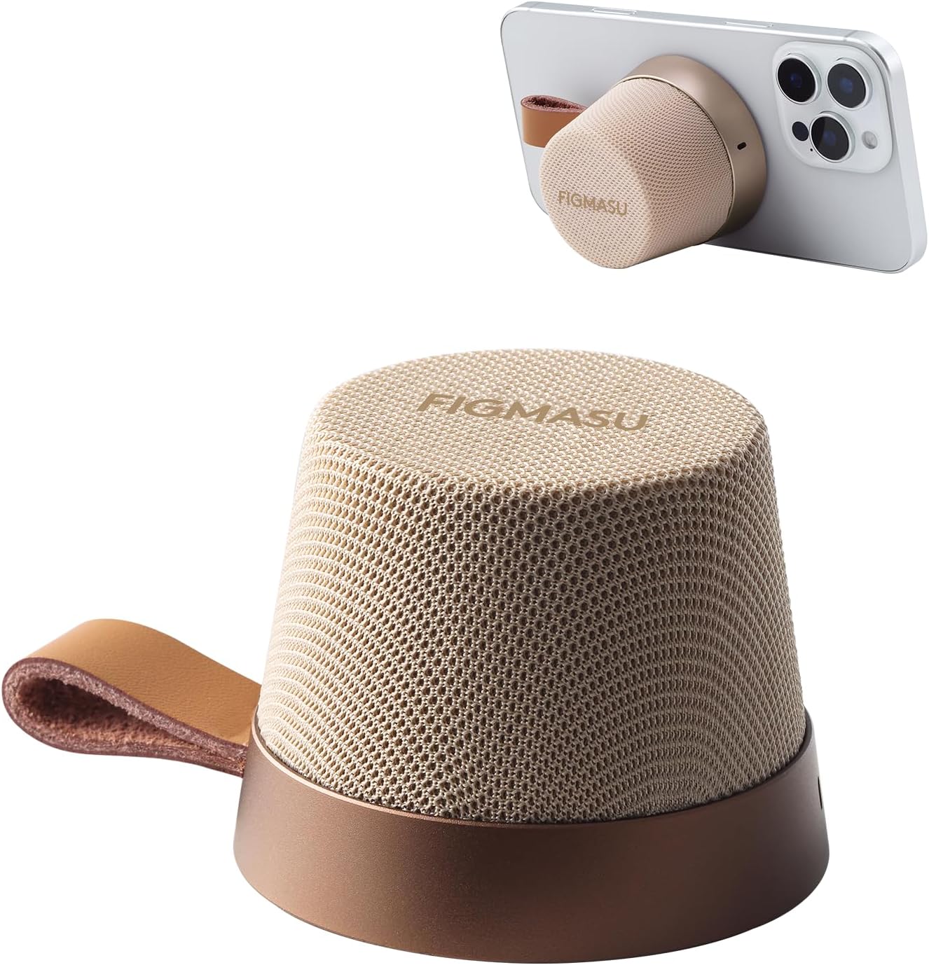 Detalle de FIGMASU Magnetic Speaker Mini Bluetooth Portable (IPX7) – magnetic phone/tablet stand wireless speaker