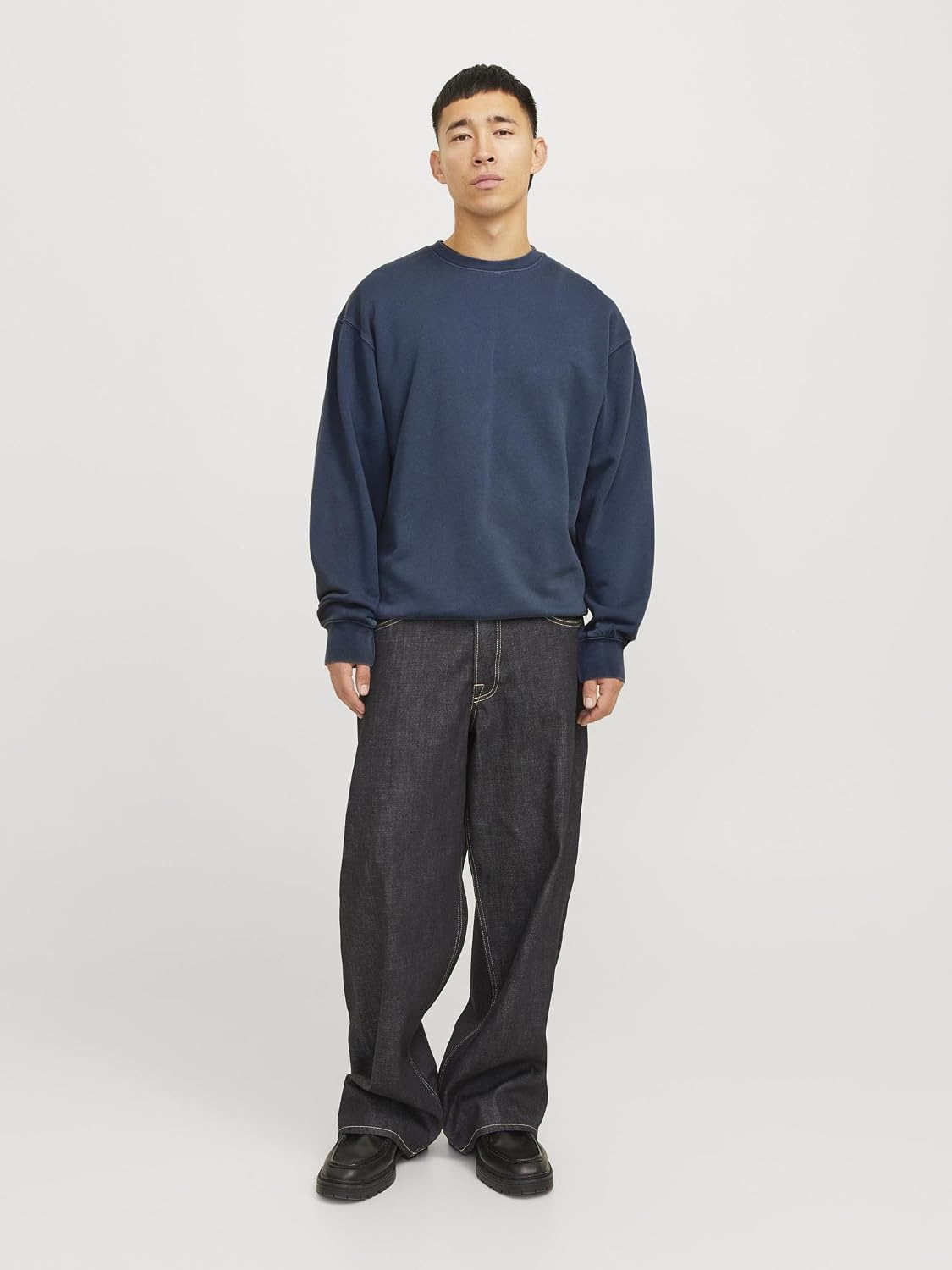 Detalle de JACK & JONES Jjebasic felpa basic da uomo con scollo a giro