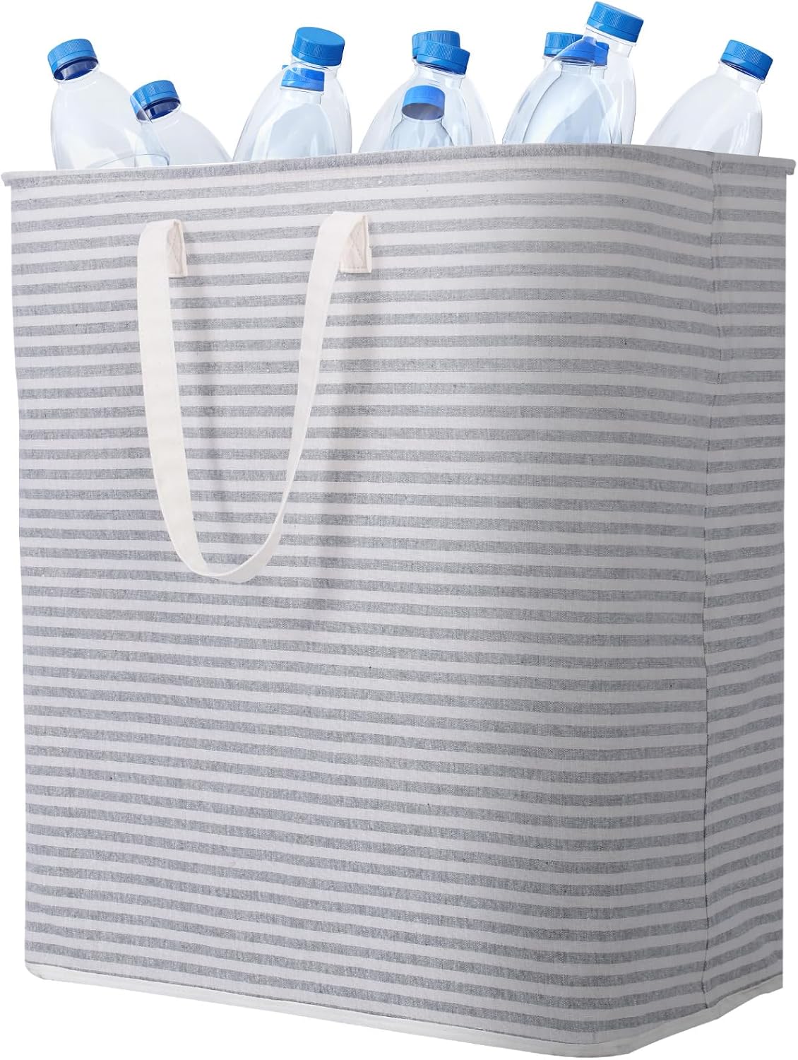Detalle de Lifewit 100L Wäschekorb (faltbare Wäschebox) mit Griffen, wasserdichter Innenbeschichtung, grau