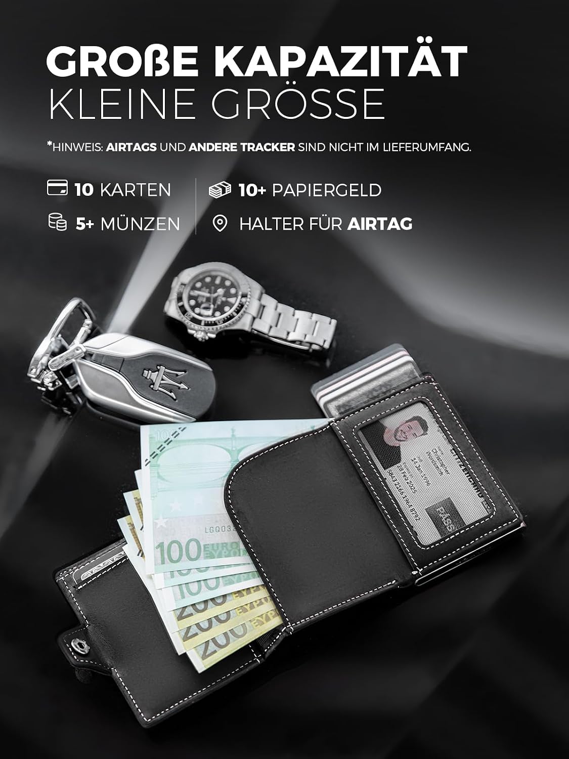 Thumbnail 6 de LORZOR Slim Wallet für AirTag 9,8×7 cm