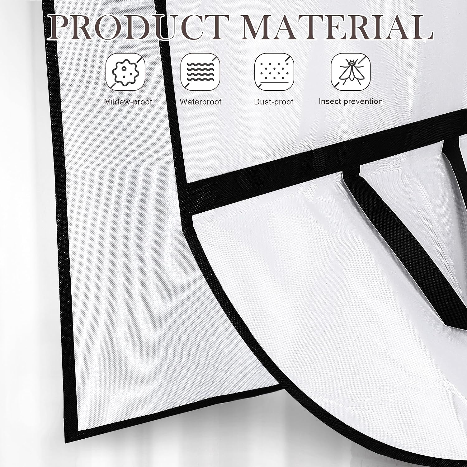 Detalle de AiQInu Borsa Porta Abiti Lungo 180x60 cm – Custodia antipolvere pieghevole con finestra PVC