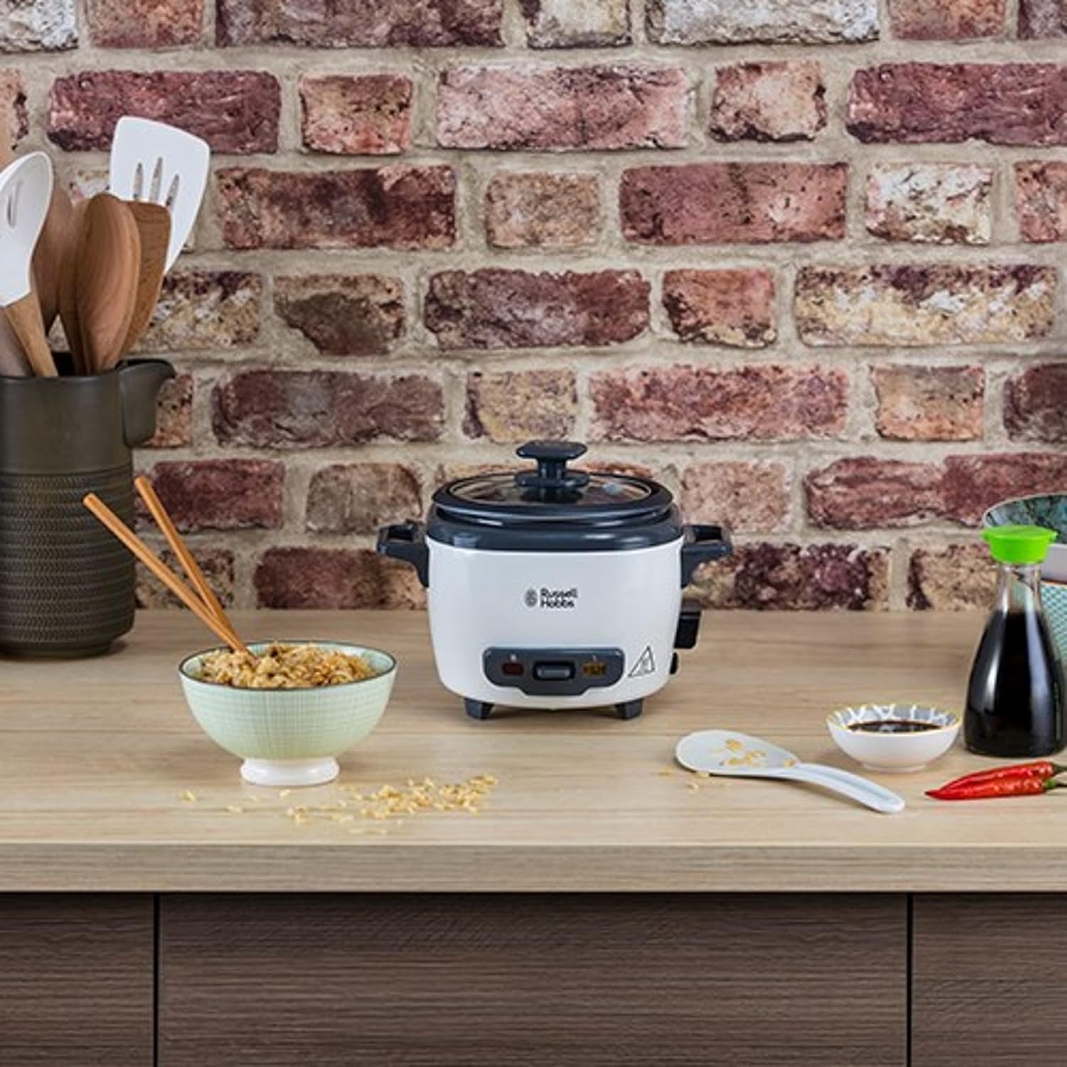 Detalle 2 de Russell Hobbs 27020-56 Cuiseur de riz mini mijoteuse 0,4 L (2 portions) avec bol antiadhésif amovible
