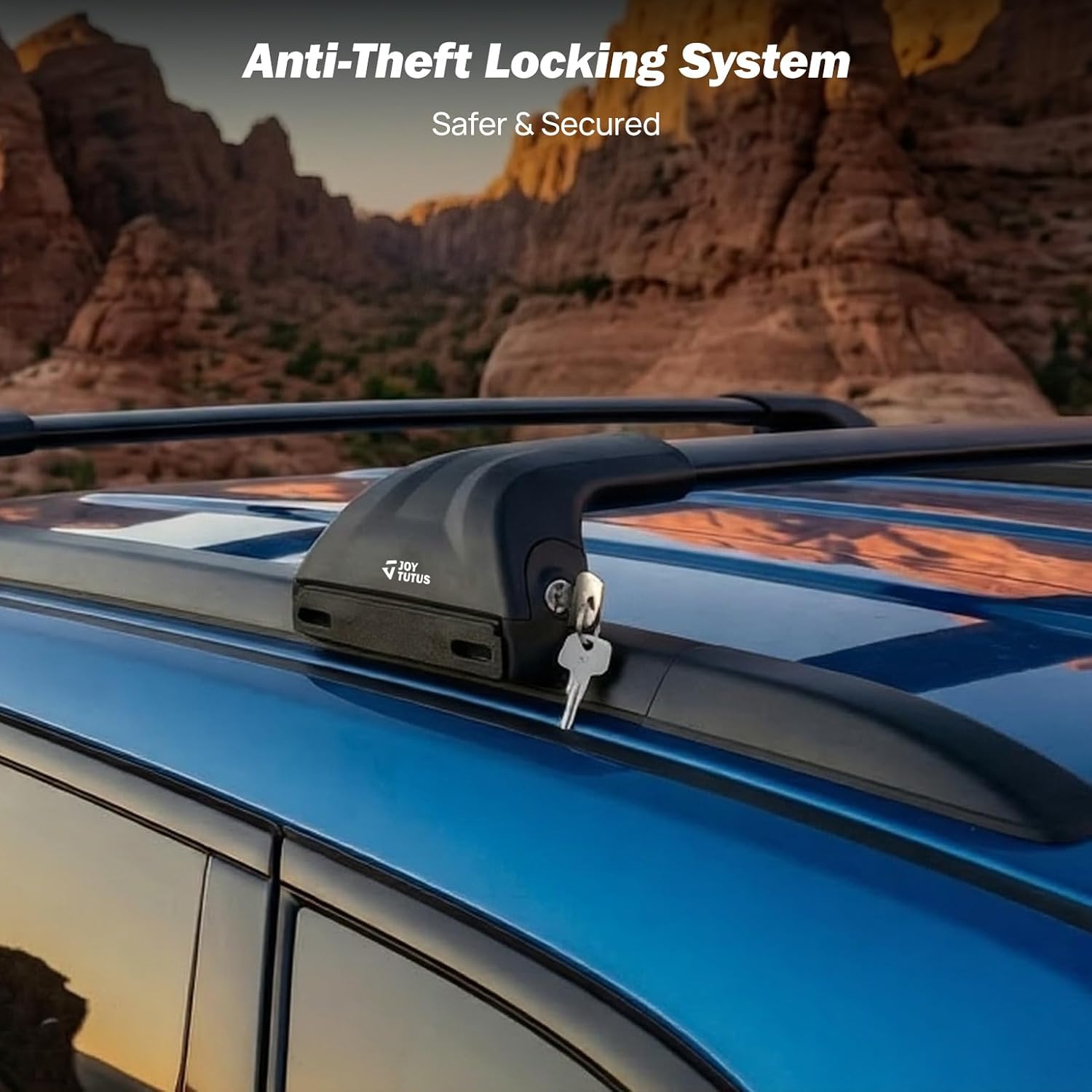 Thumbnail 6 de JOYTUTUS 300lbs Heavy Duty Lockable Aluminum Roof Rack Cross Bars for Jeep Grand Cherokee L (2021–2026) and Grand Cherokee WL (2022–2026)