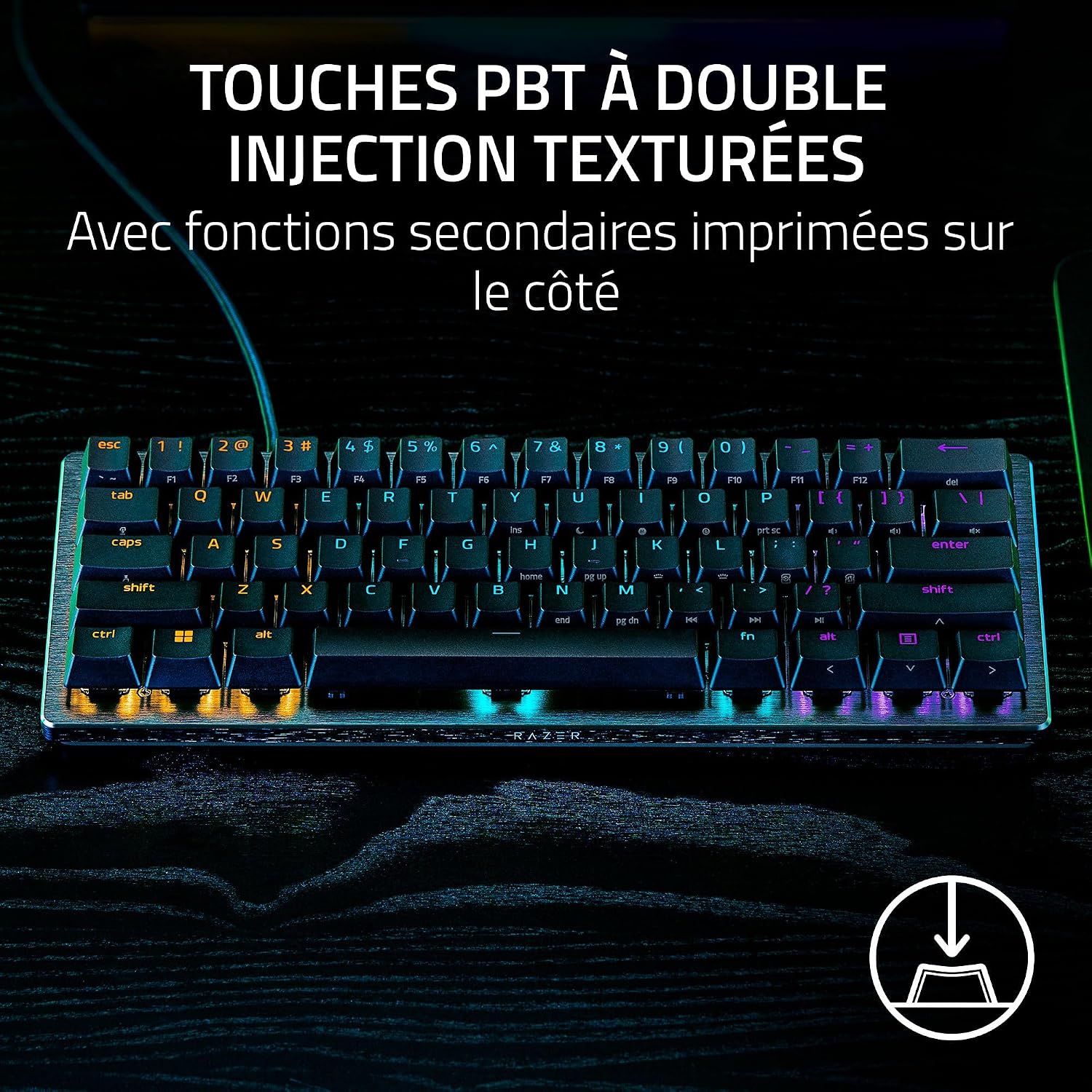 Thumbnail 6 de Razer Huntsman V3 Pro Mini (Switches Analog) — clavier gamer optique 60% noir QWERTY