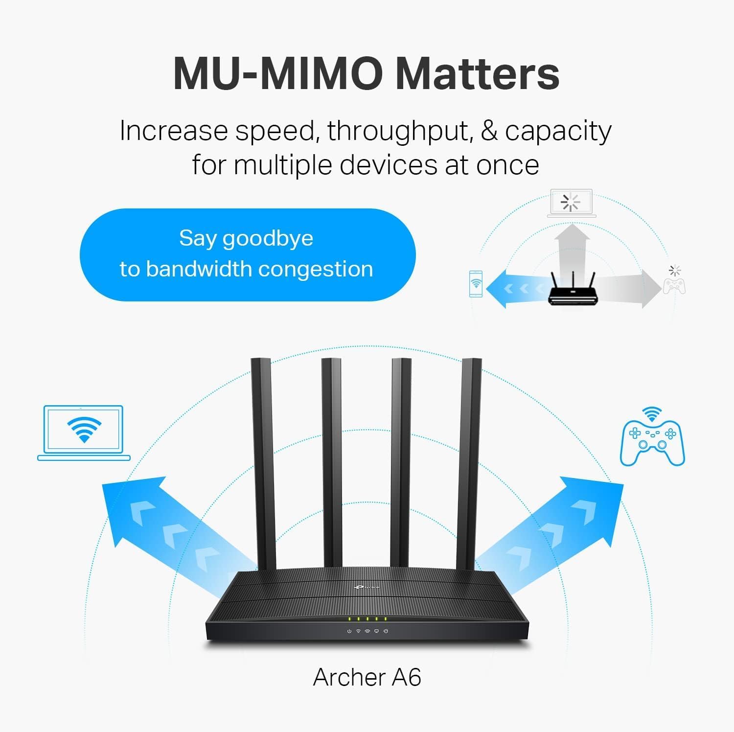 Detalle de TP-Link Archer A6 AC1200 Gigabit Router